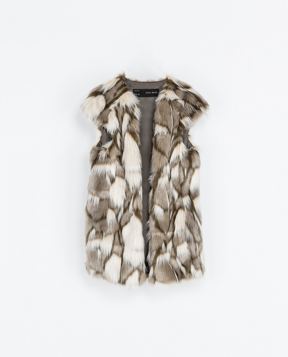 Zara Long Fur Waistcoat